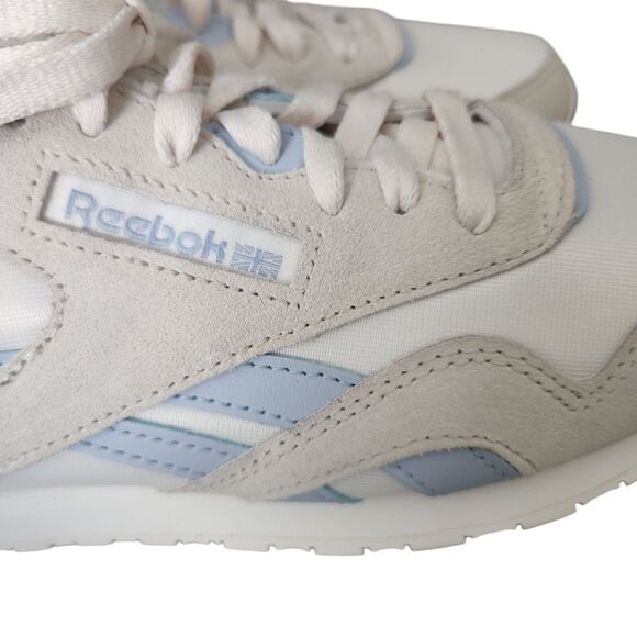 Reebok Women's Classic Nylon Sneaker Size 8 Bone/Pale Blue/Chalk - Picture 8 of 11